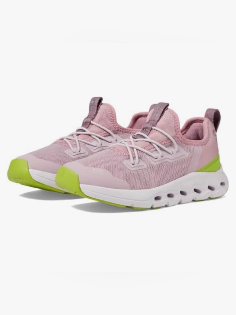 On Running Kids Cloudleap Sneakers in Mauve/Kiwi
